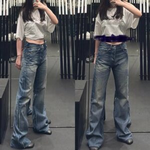 mm6 flared jeans blue