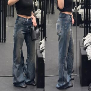 mm6 flared jeans blue