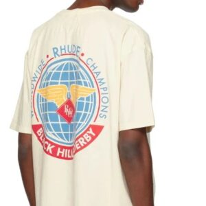 rhude wings logo t shirt multi