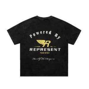 represent wing logo tee black