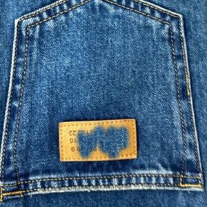 mm6 straight denim jeans blue