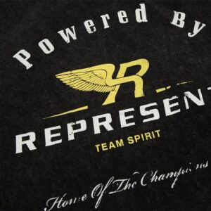 represent wing logo tee black