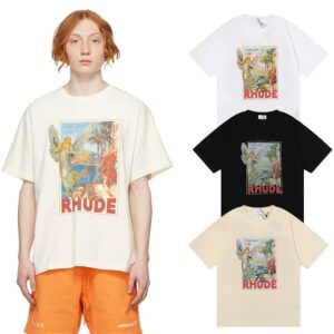 rhude print t shirt multi