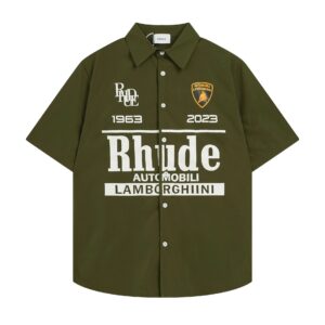 rhude logo short sleeve shirt multicolor
