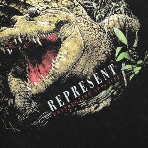 represent crocodile graphic tee black