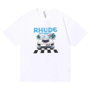 rhude racing logo t shirt multi