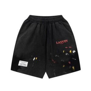 lanvin paint splatter shorts multi color
