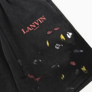 lanvin paint splatter shorts multi color