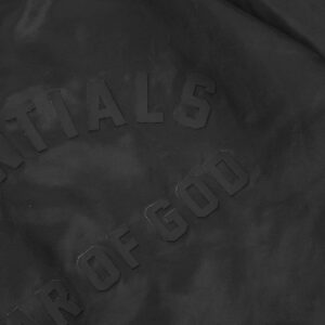 fear of god coach jacket black