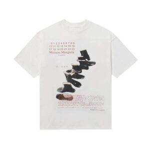 maison margiela logo tee multicolor