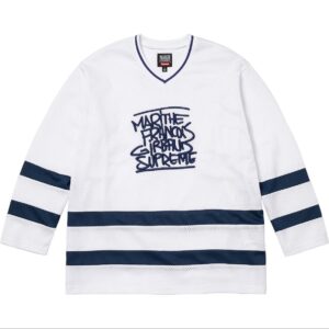 supreme satin hooded sweatshirt white red