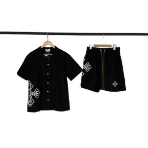 rhude graphic shirt and shorts set multi