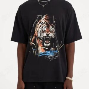 represent tiger print black tee