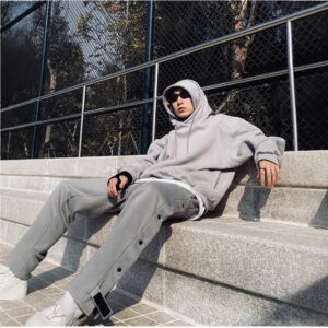 fog x nb dual snap joggers gray