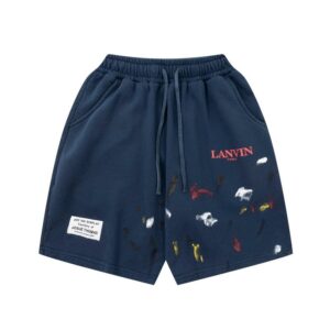 lanvin paint splatter shorts multi color