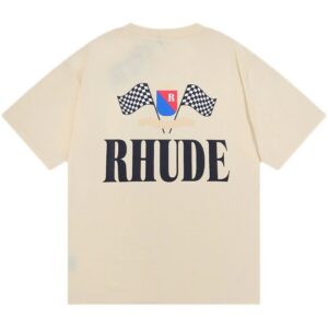 rhude logo print t shirt multicolor