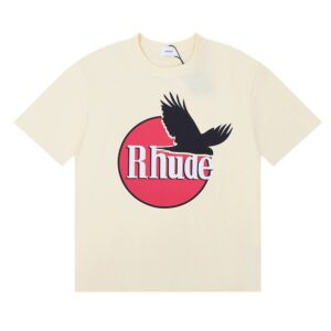 rhude black graphic tee