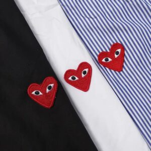comme des garçons play heart shirt multi