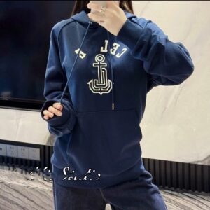 cel navy blue anchor hoodie