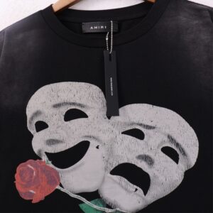 amiri crackled mask tee black