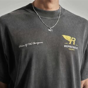 represent wing logo tee black