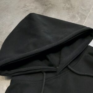 celine letter rhinestone hoodie black