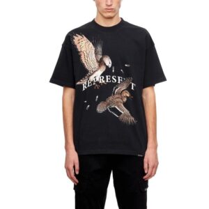 represent hunting eagle tee black/white