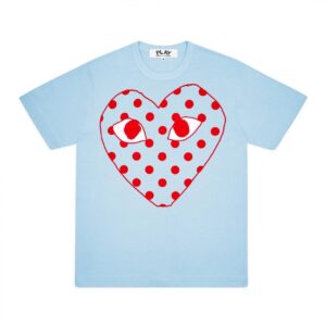 cdg play polka dot heart tee multicolor