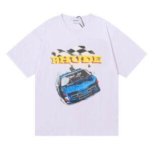 rhude racing t shirt multicolor