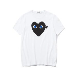 cdg play colorful hearts tee multi