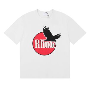 rhude black graphic tee