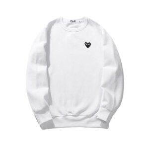 cdg play embroidery sweatshirt black/white