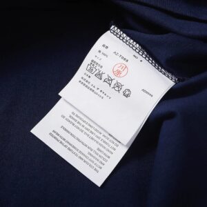 cdg heart embroidered t shirt navy