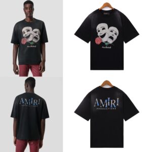 amiri crackled mask tee black