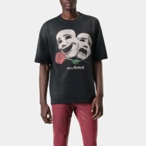 amiri crackled mask tee black