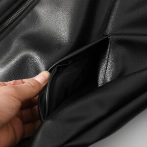 polo black leather jacket