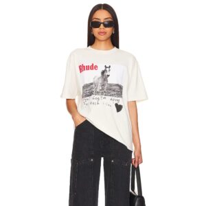 rhude horse graphic t shirt black