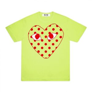 cdg play polka dot heart tee multicolor