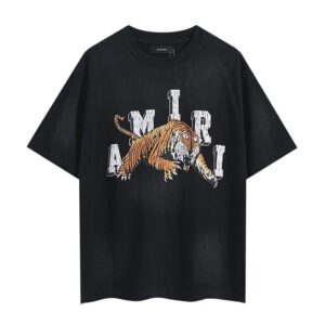 amiri tiger graphic t shirt black green