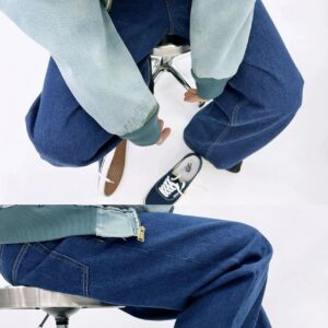 vujade retro denim jeans blue