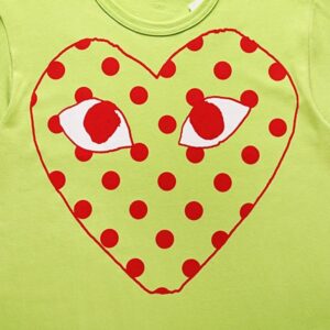 cdg play polka dot heart tee multicolor
