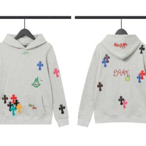 chrome hearts cross hoodie multicolor