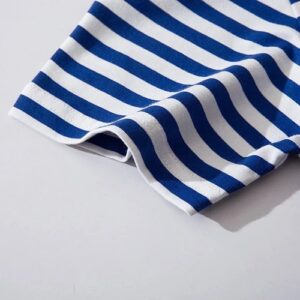 cdg play heart striped tee multicolor