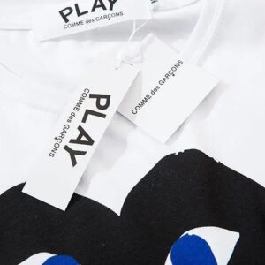 cdg play colorful hearts tee multi