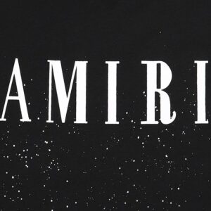 amiri paint splatter tee black white