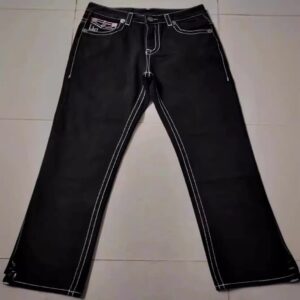 true religion white stitch jeans black/blue