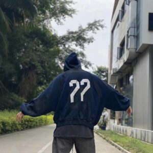 balenciaga & ralph lauren​ dirt zip up hoodie​ navy