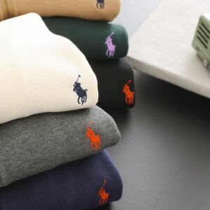 ralph lauren half zip knit sweater multicolor