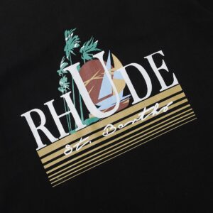 rhode sailboat print t shirt black