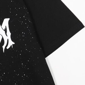 amiri paint splatter tee black white